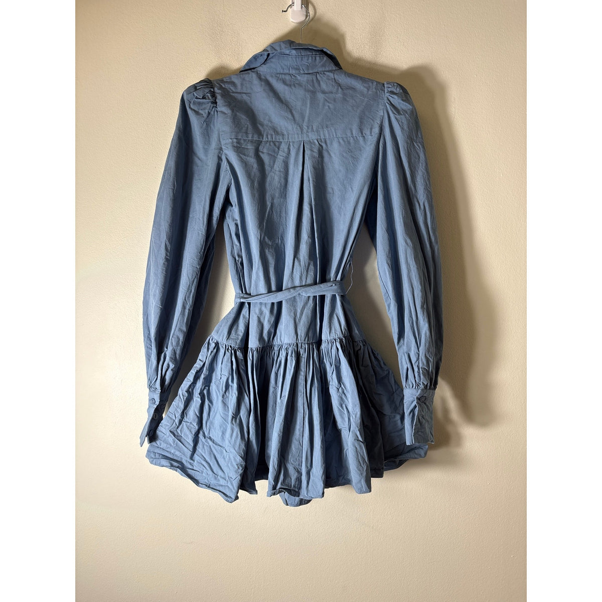 La Roque Blue Long Sleeve Drop Waist Dress Sz XS