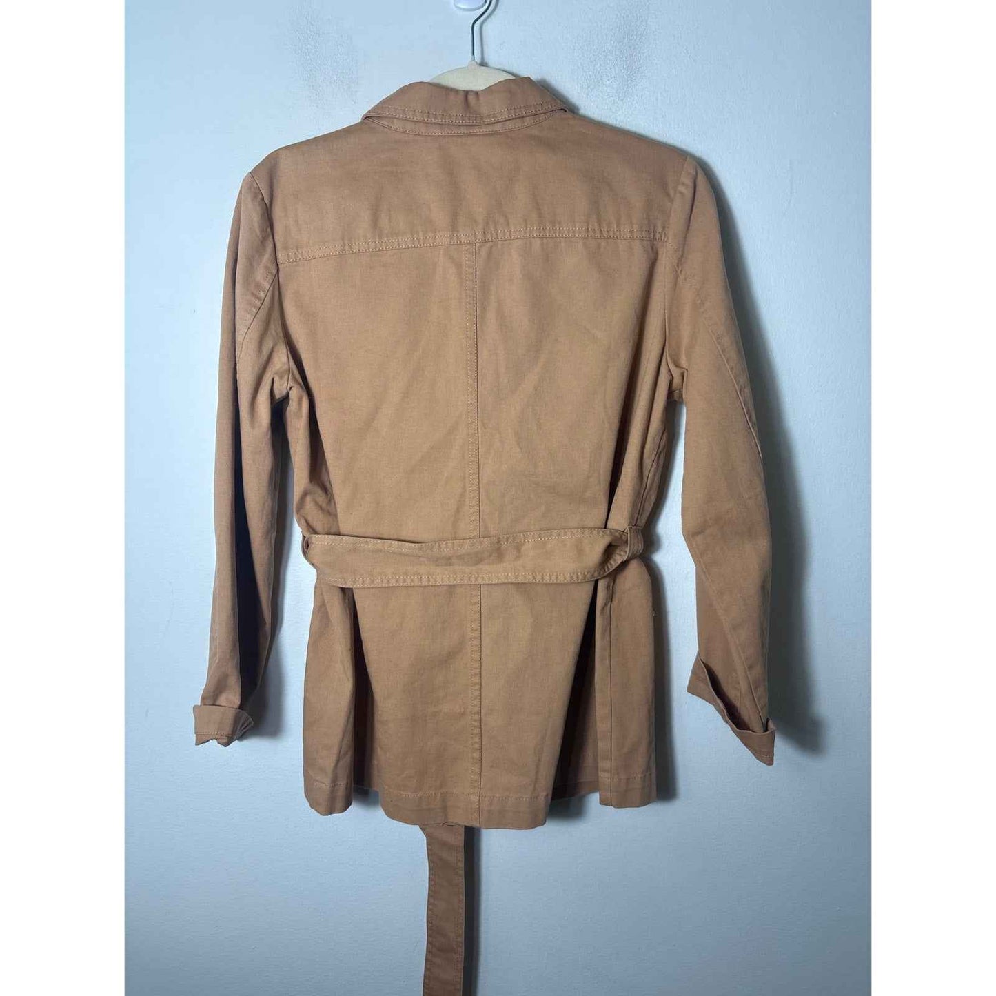 Draper James Camel Colored Long Sleeve Zip Up Jacket Sz S