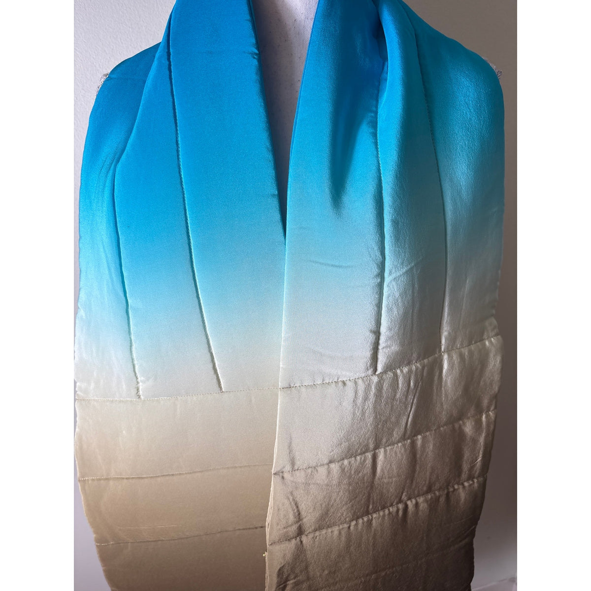 NWT Worth Peacock Ombre Silk Shawl Sz OS