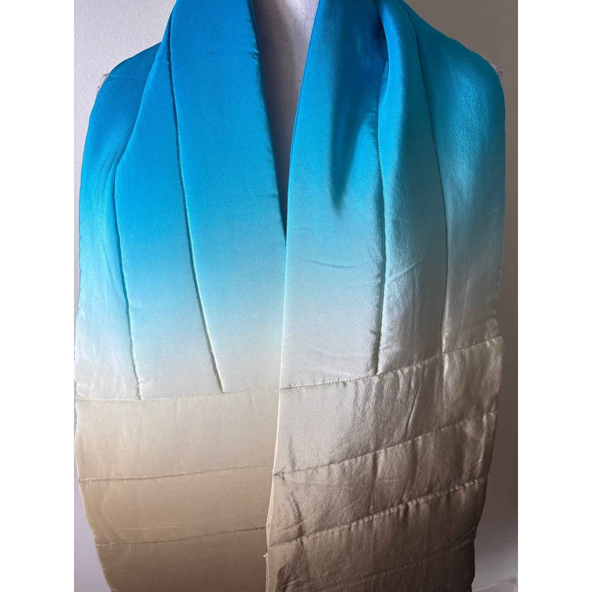 NWT Worth Peacock Ombre Silk Shawl Sz OS