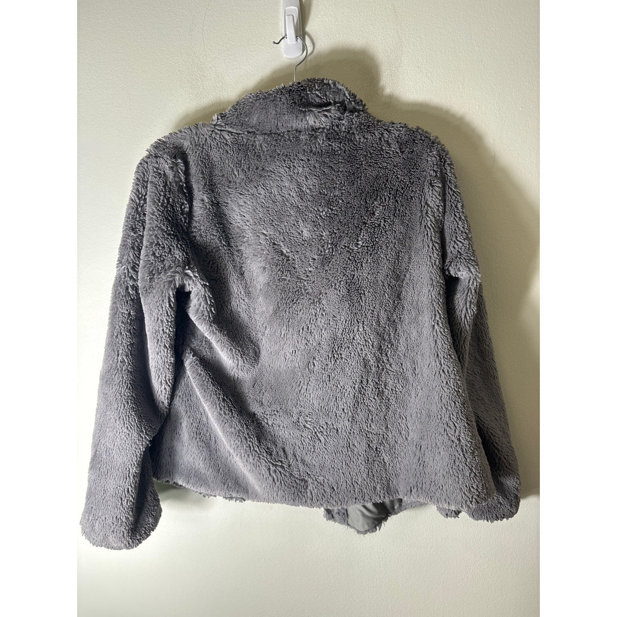 Patagonia Gray Furry Zip Up Jacket Sz S