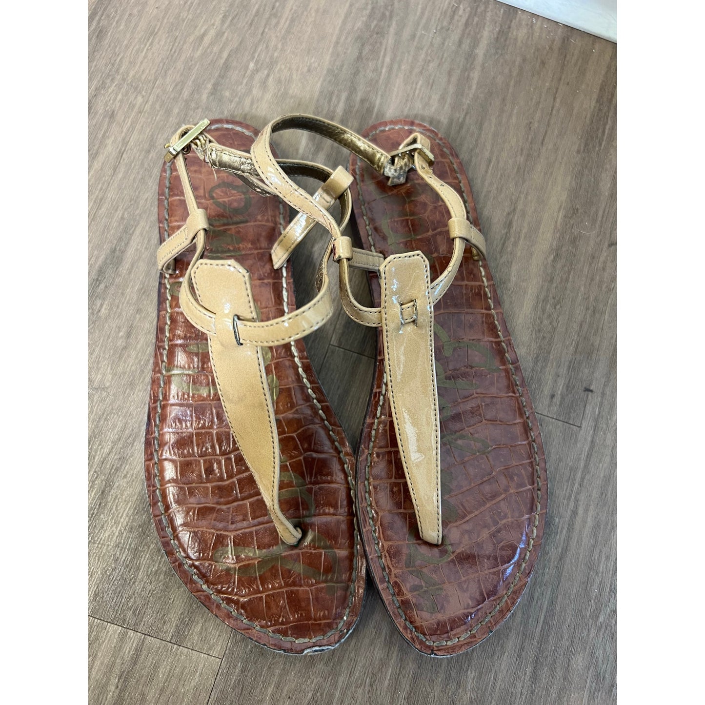 Sam Edelman Tan Thong Flat Sandal Sz 6