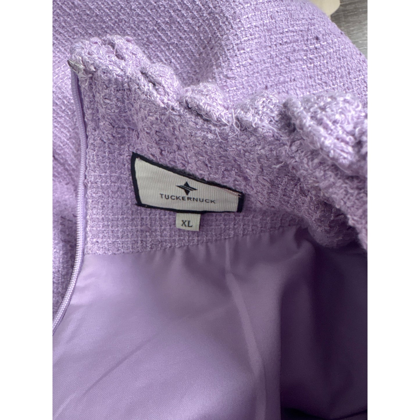 Tuckernuck Lavender Jackie Tweed A-Line Mini Dress Sz XL