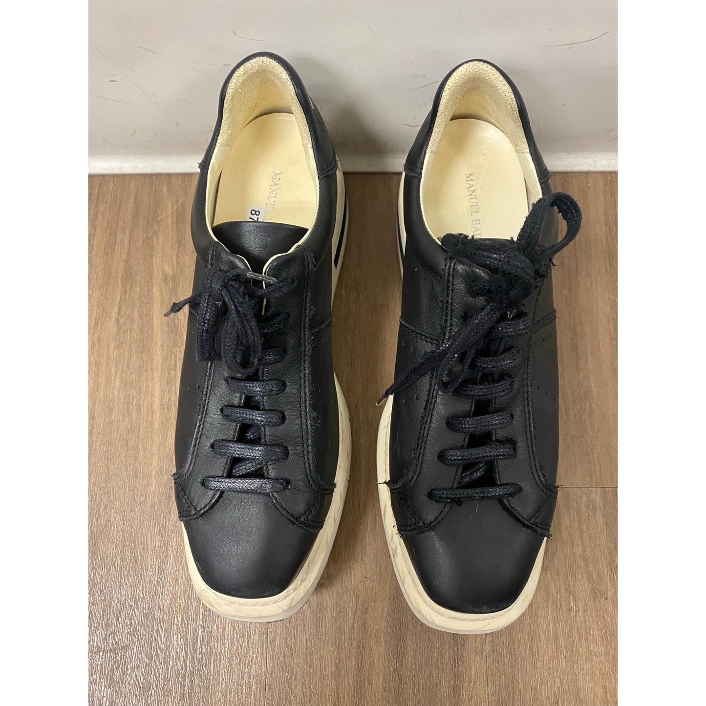 Manuel Barcelo Black Platform Sneakers Sz 40 (9.5)