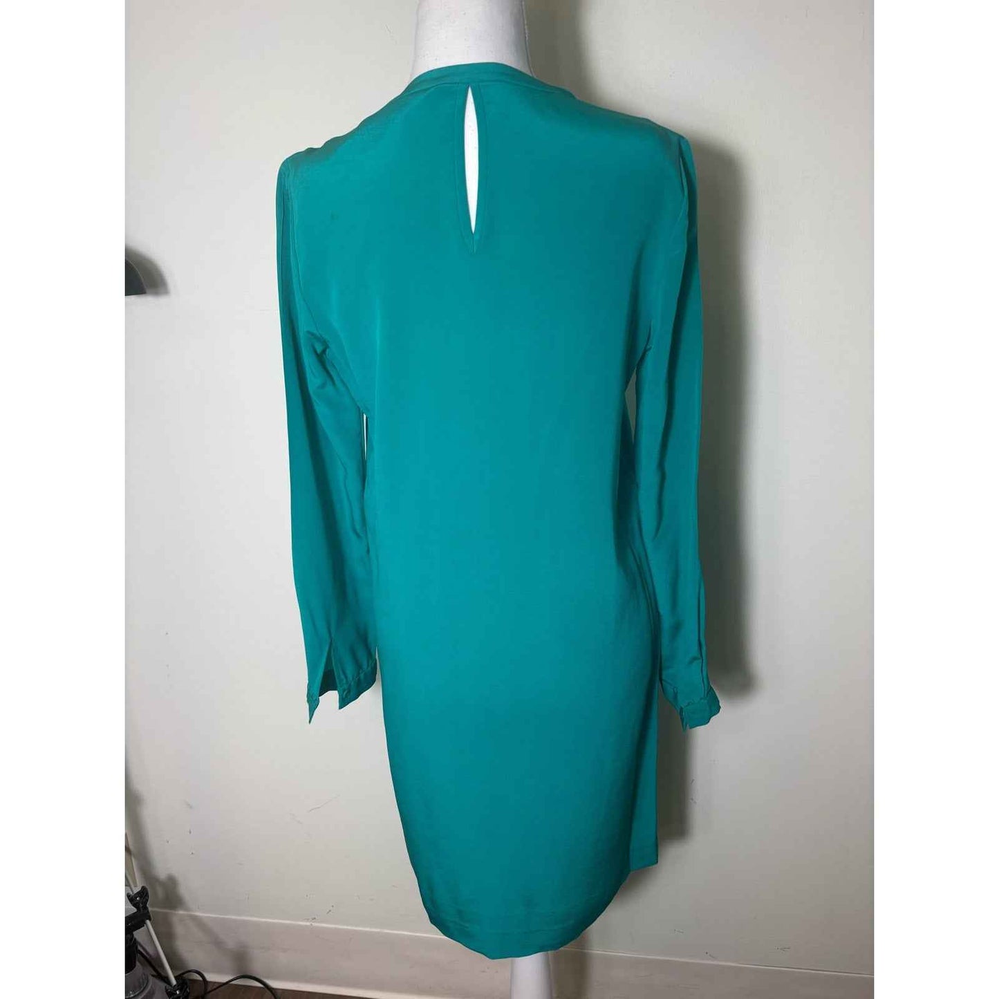 Diane VonFurstenburg Teal Silk Tunic Shift Dress Sz 4