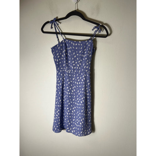 Girls Walking on Sunshine medium periwinkle summer dress