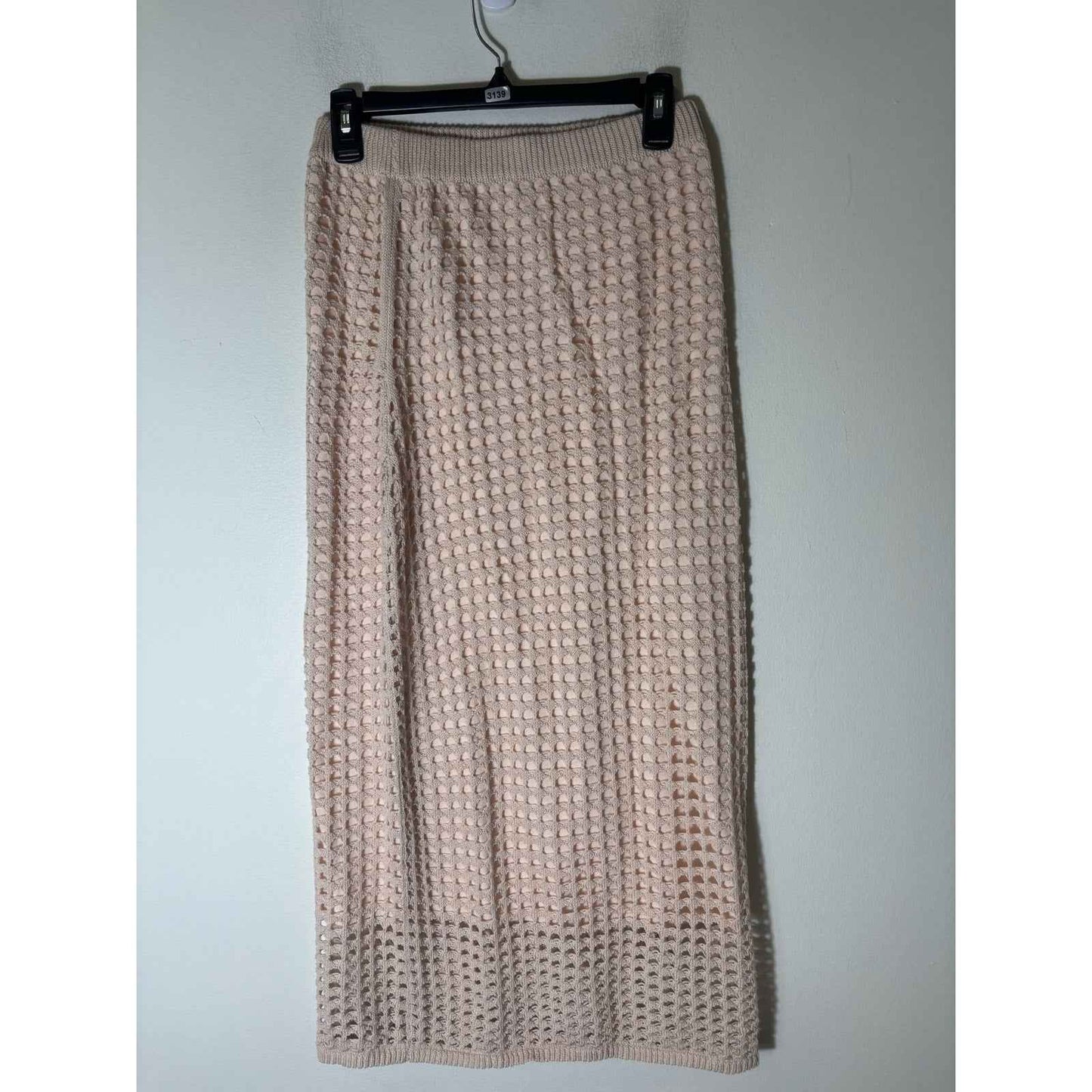 NWT Pants Store Beige Knit Skirt and Top Set Sz L