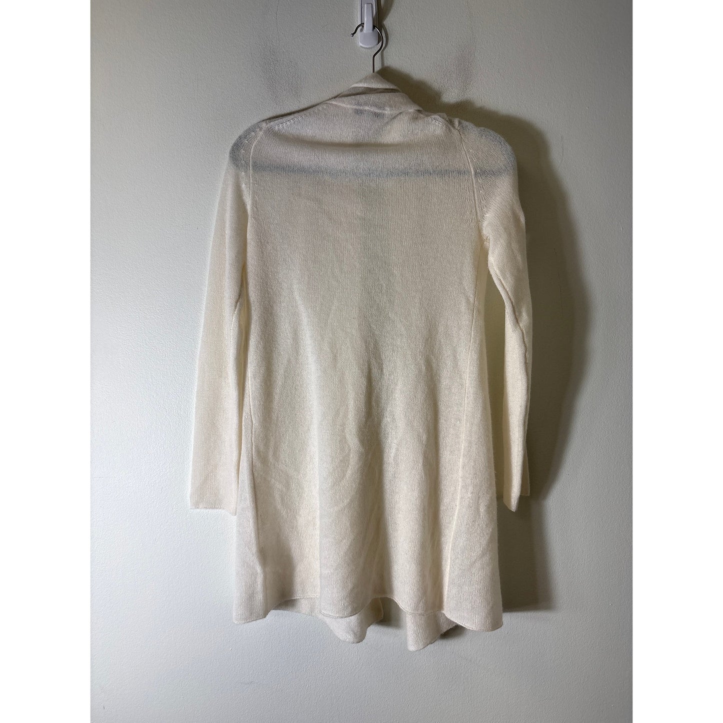 White + Warren Off White Long Sleeve Cashmere Cardigan Sweater Sz XS