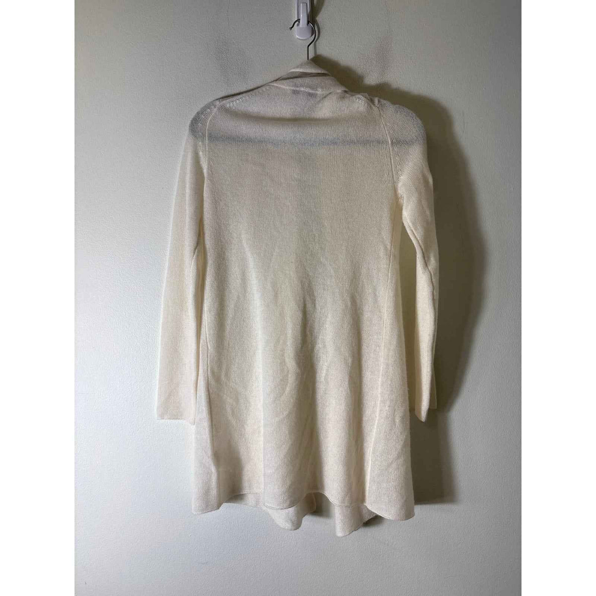White + Warren Off White Long Sleeve Cashmere Cardigan Sweater Sz XS