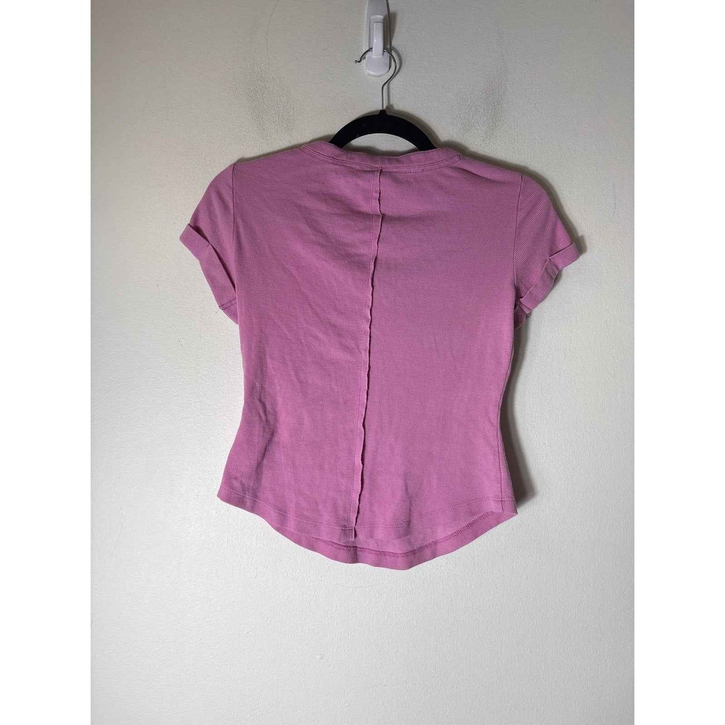 Pilcro Pink Ribbed Top Sz XS