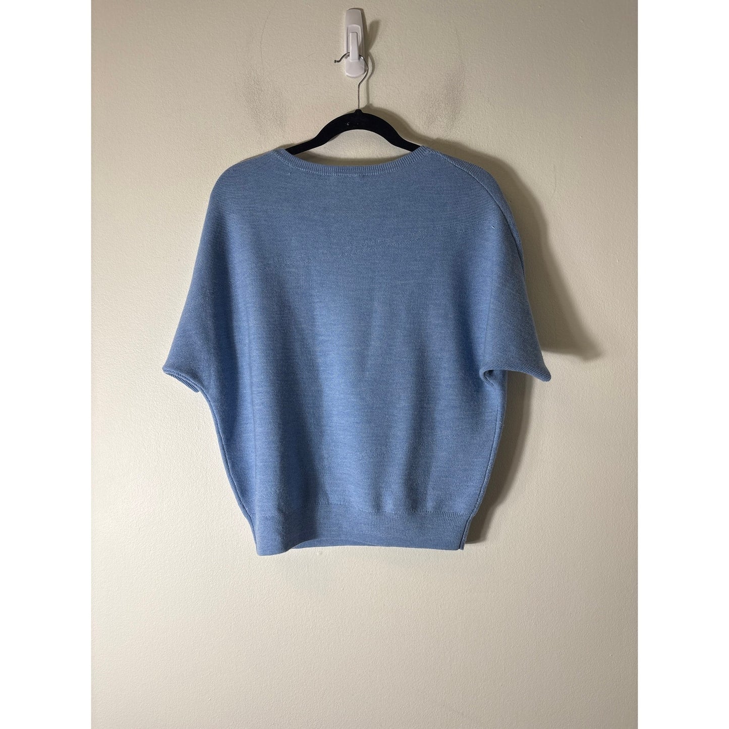 R|Label Light Blue Funnel Sleeve Wool Knit Sweater Sz XS