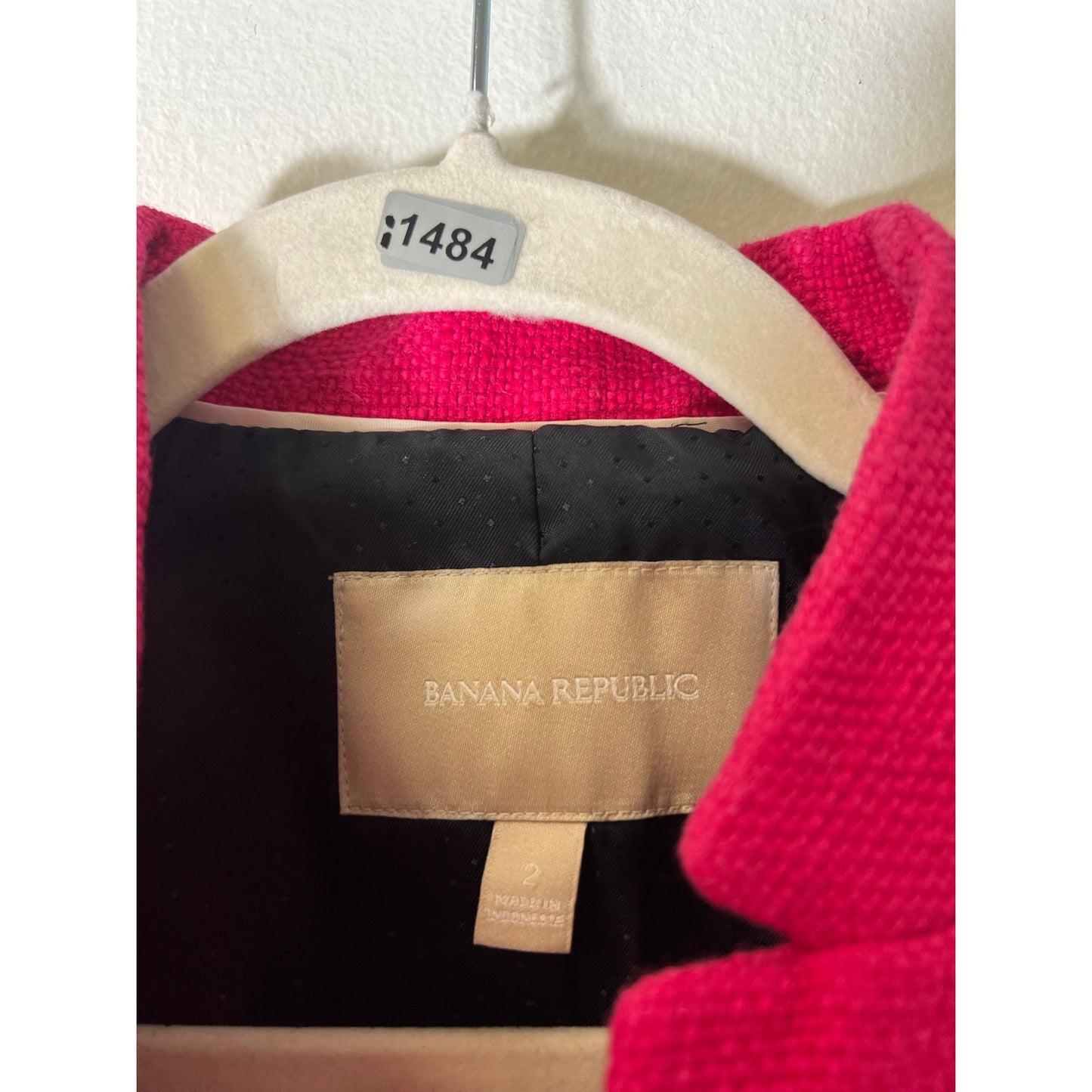 Banana Republic Hot Pink Long Sleeve Cotton Blazer Sz 2