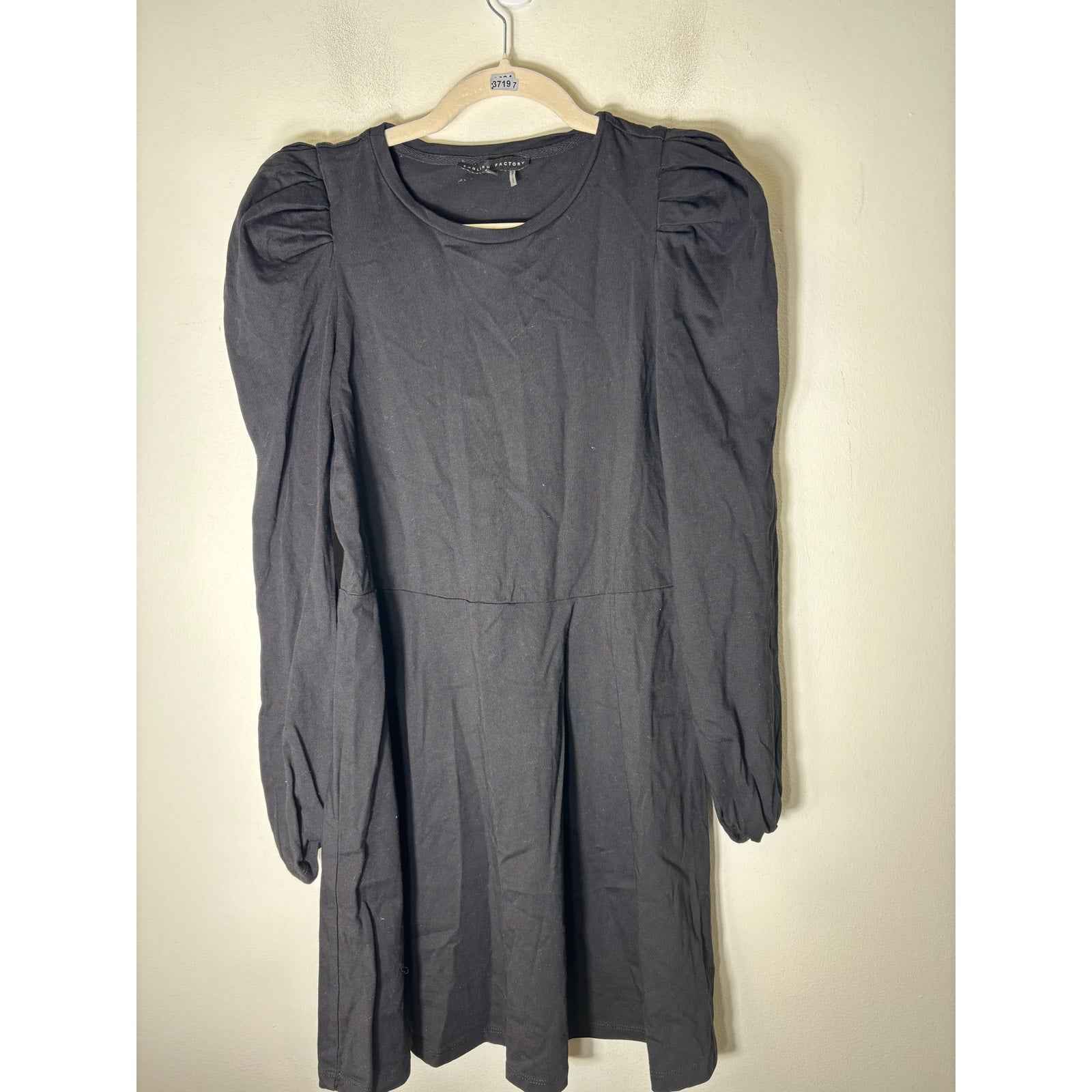 English Factory Black Fitted Long Sleeve Mini Dress Sz L