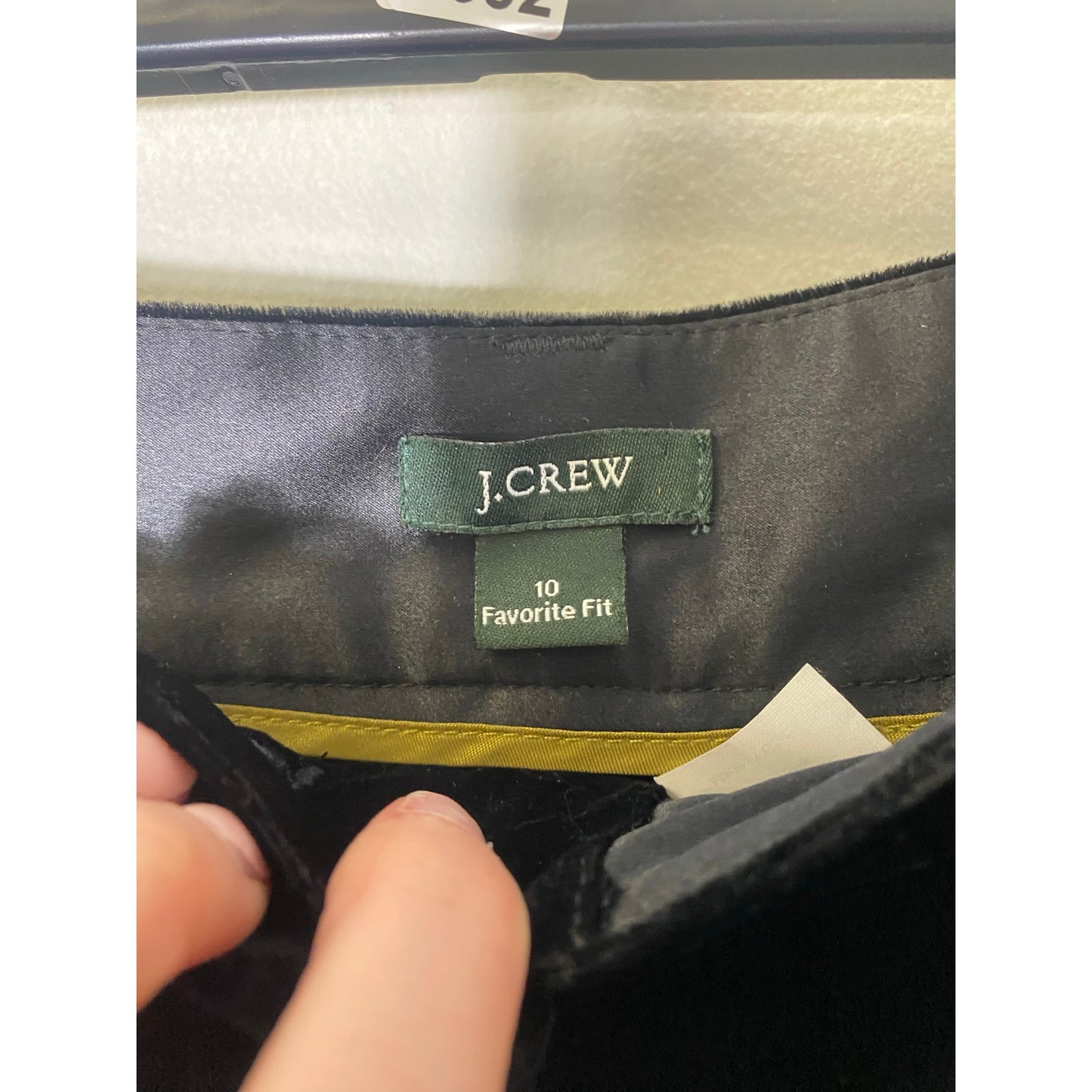 J Crew Black Velvet Favorite Fit Pants Sz 14