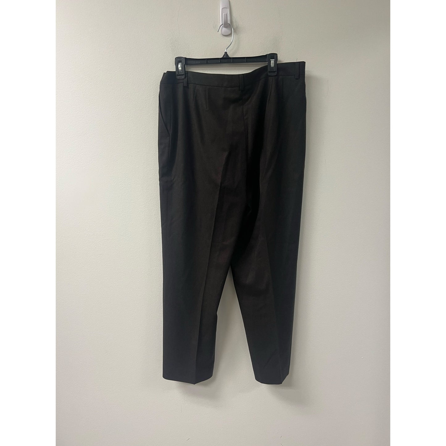 Zanella Brown Slacks Wool Blend Sz 14