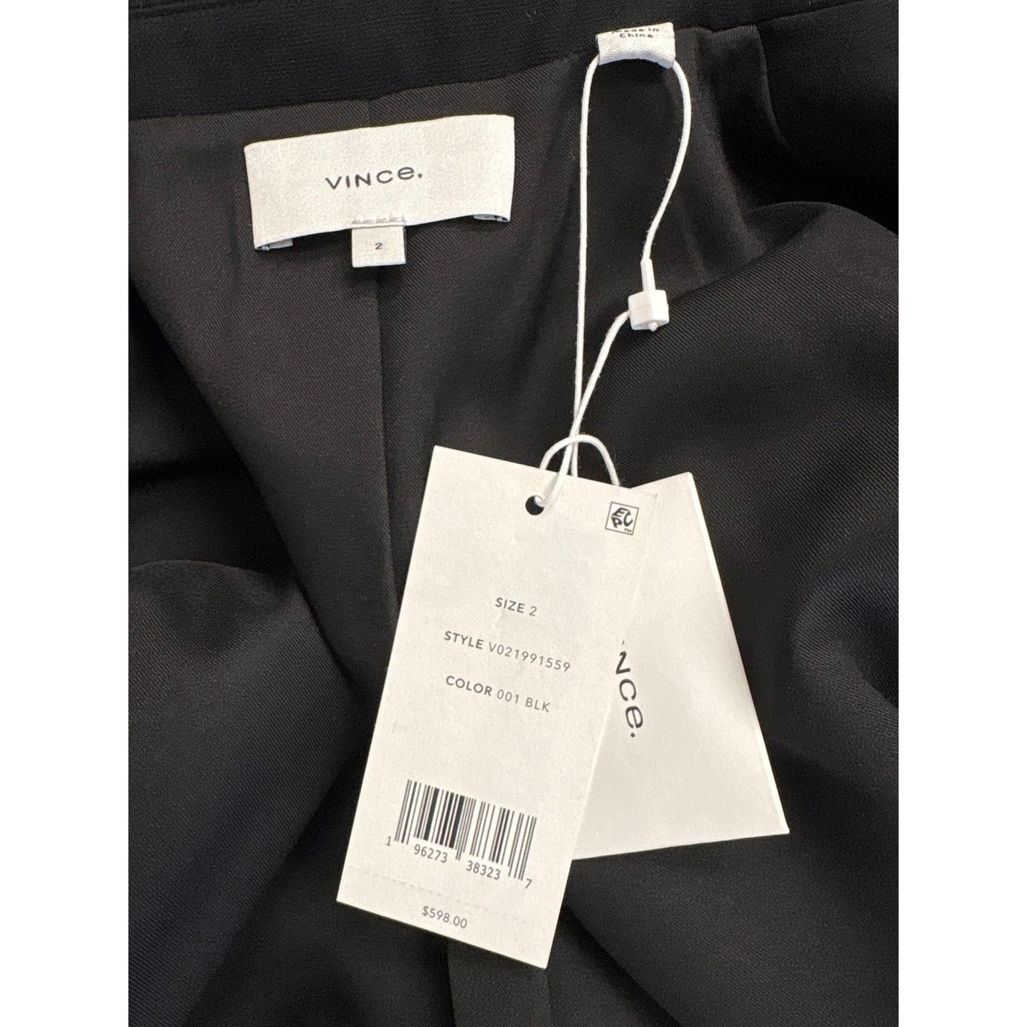 NWT Vince Black Blazer Sz 2