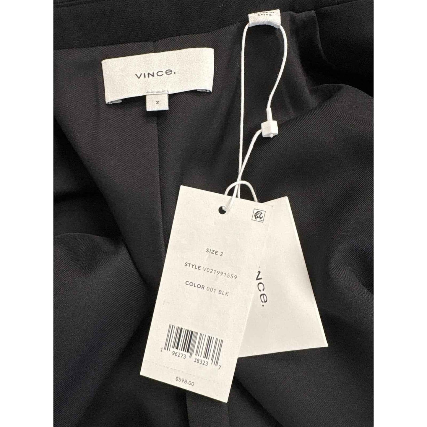 NWT Vince Black Blazer Sz 2