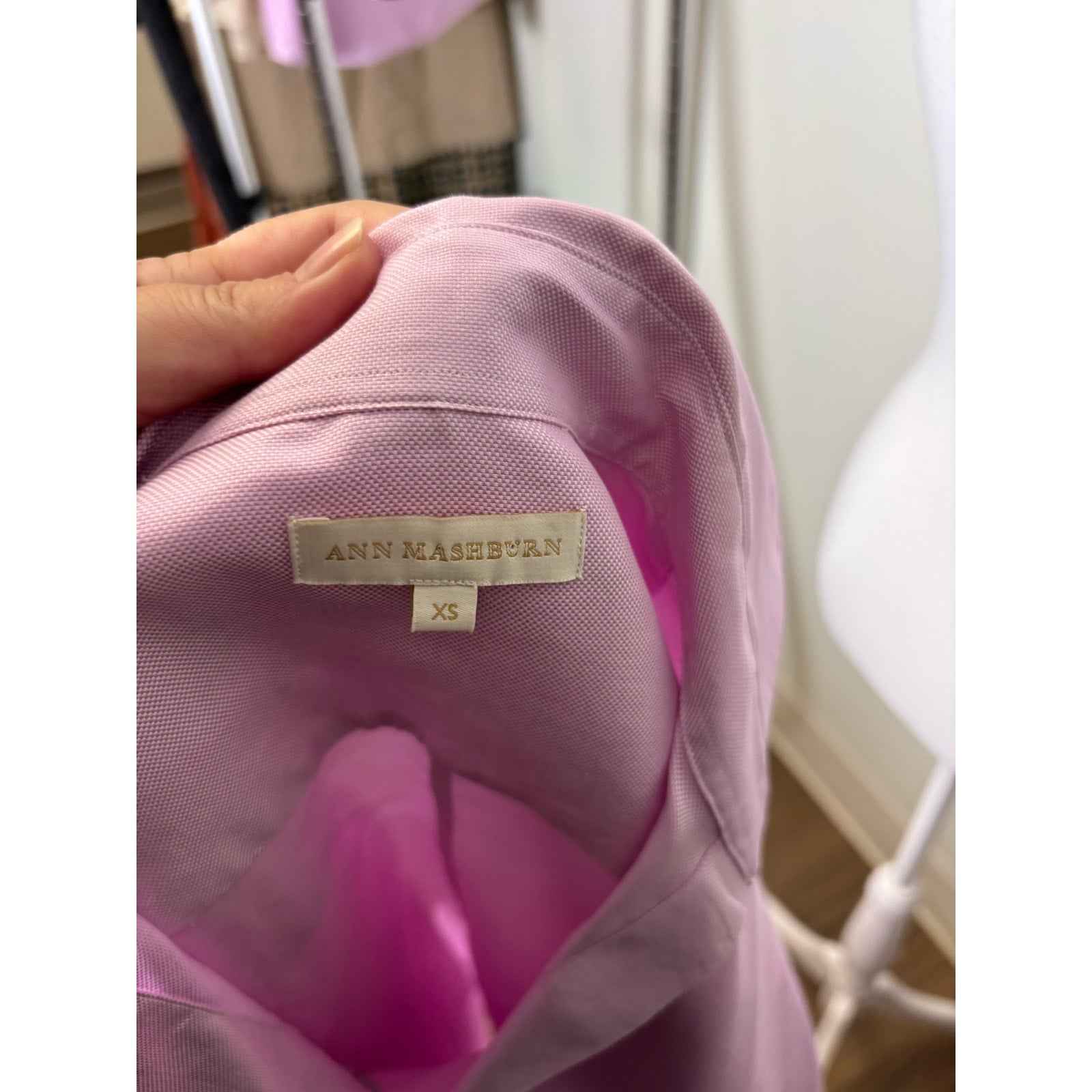 Ann Mashburn Deisgner Tunic Lavendar Poplin Sz XS