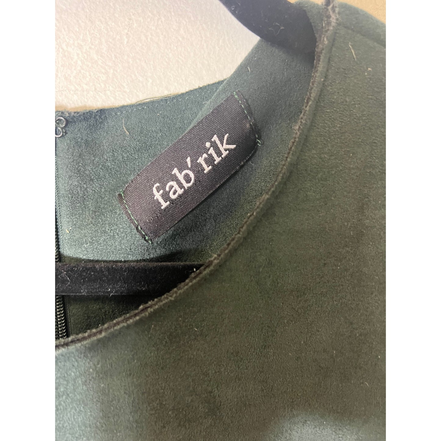 Fabrik Green Suede Dress Sz M