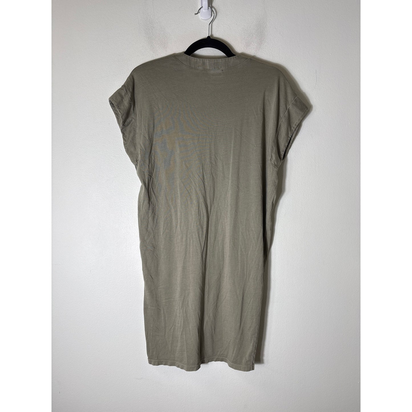 FRAME Dark Sage Cap Sleeve Cotton Knee Length Dress Sz SP