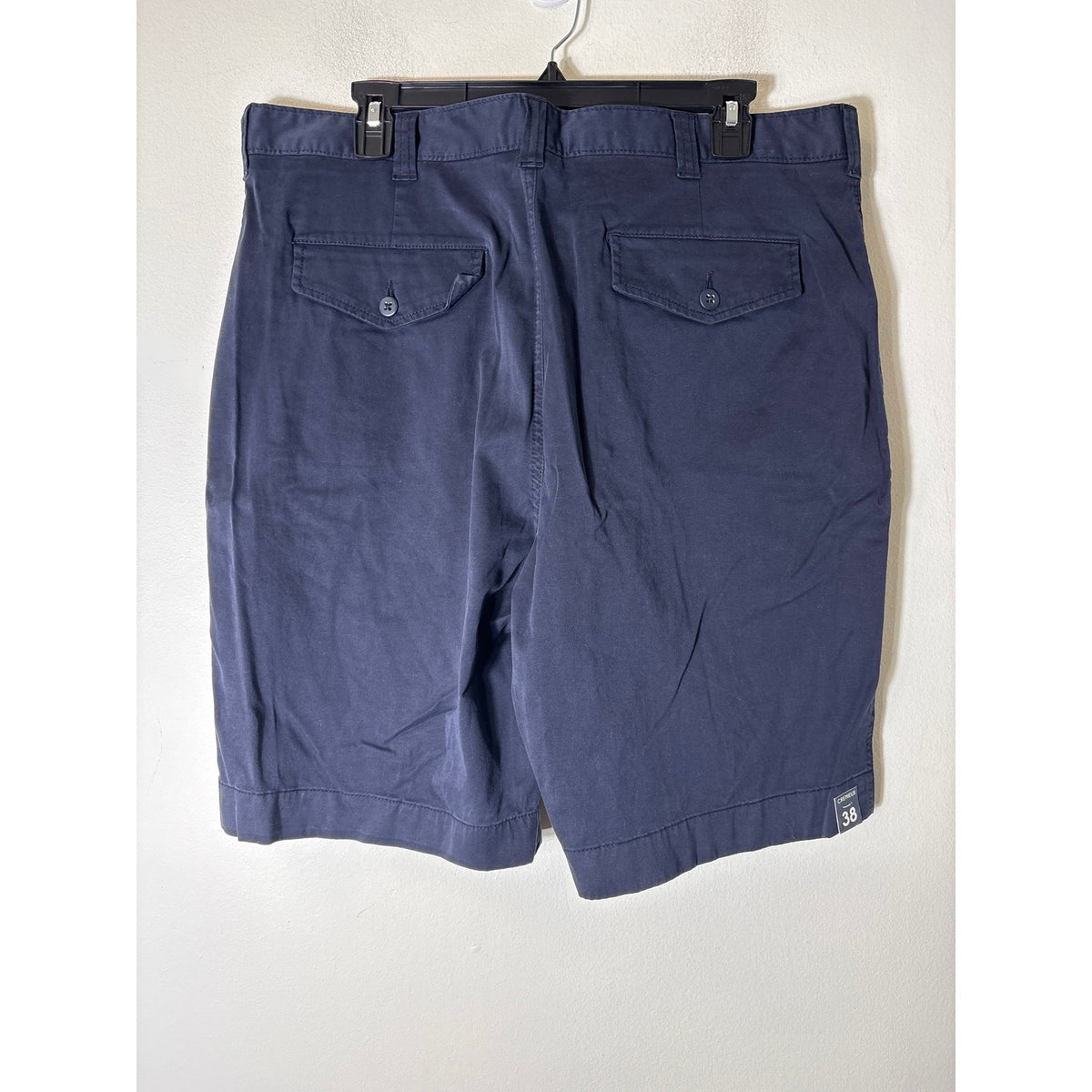 NWOT Men's Cremiux navy Flat Front Cotton Shorts Sz 38