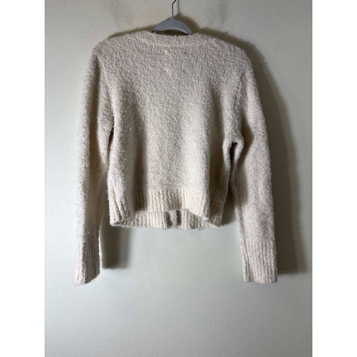 Aerie Beige Wooly Cardigan Sweater Sz S