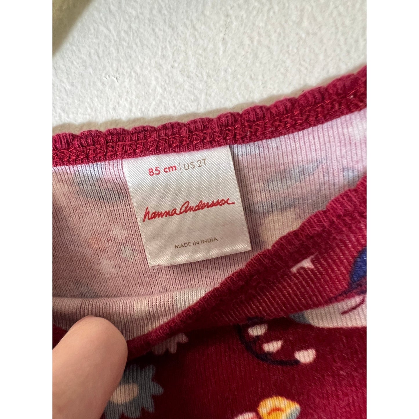 Girl's Hanna Andersson Red Long Sleeve Knit Dress Sz 2T