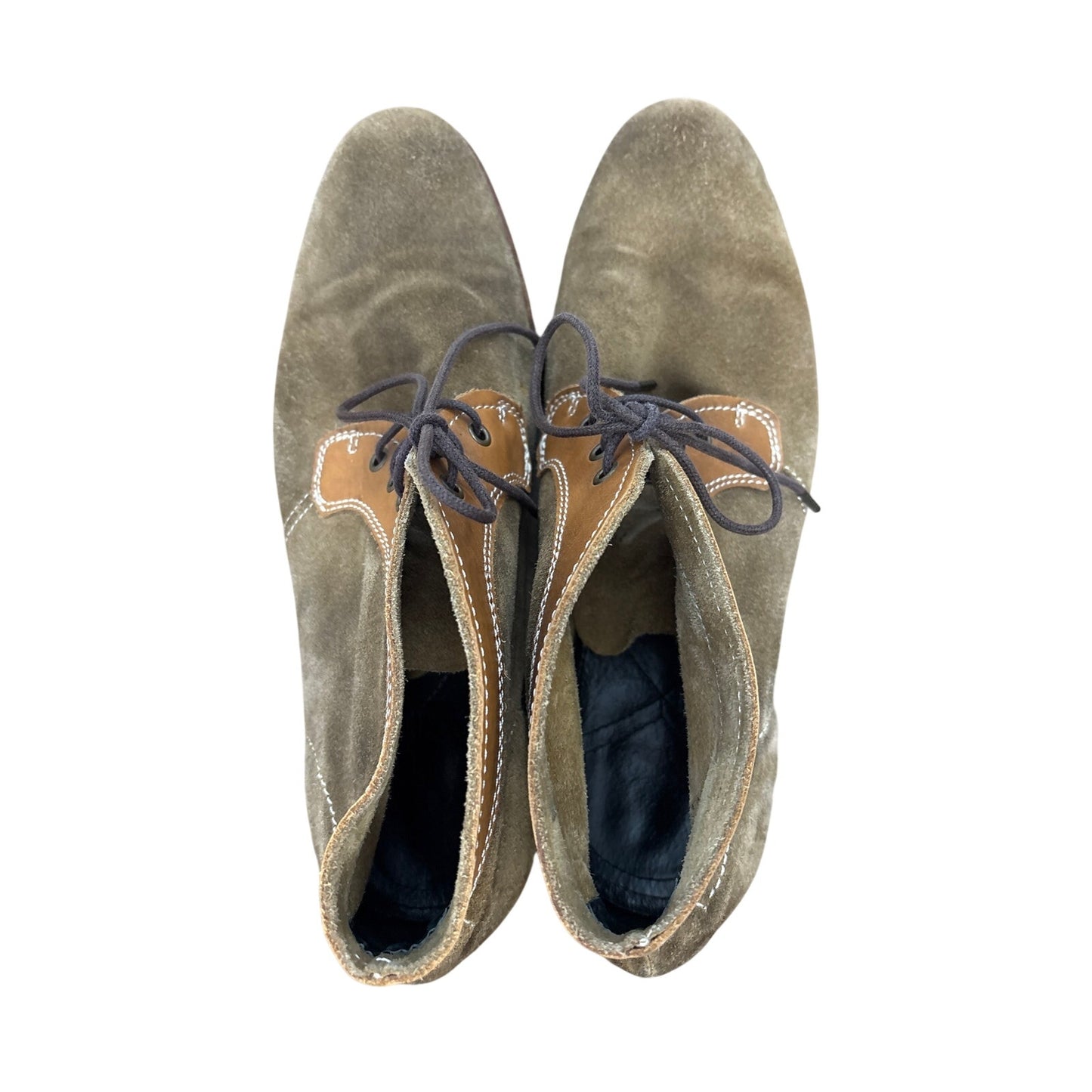 Mens By Hudson Brown Suede Ankle Lace Up Shoes Sz 41