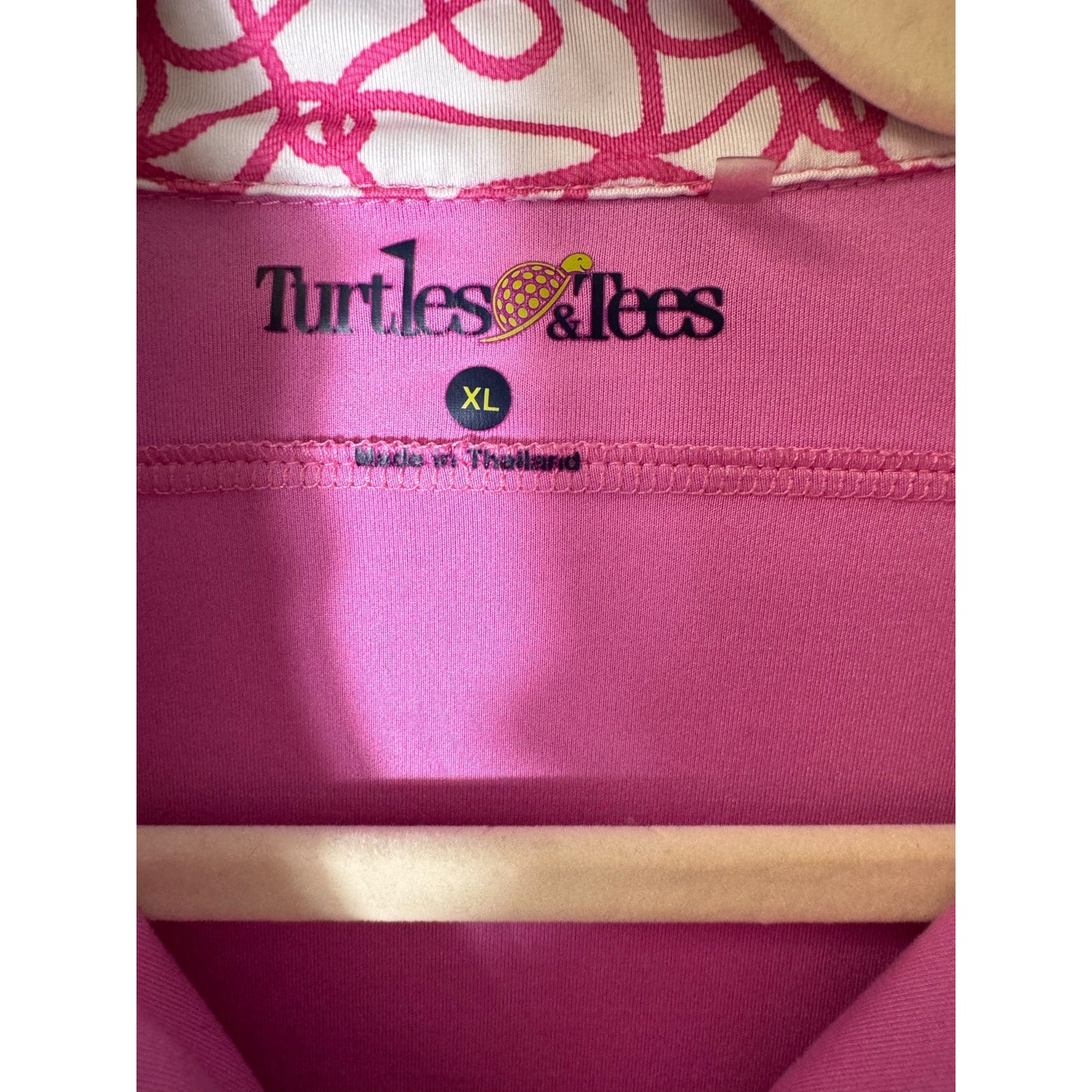 Girls Turtles & Tees Pink Full Zip Golf Athletic Jacket Sz XL