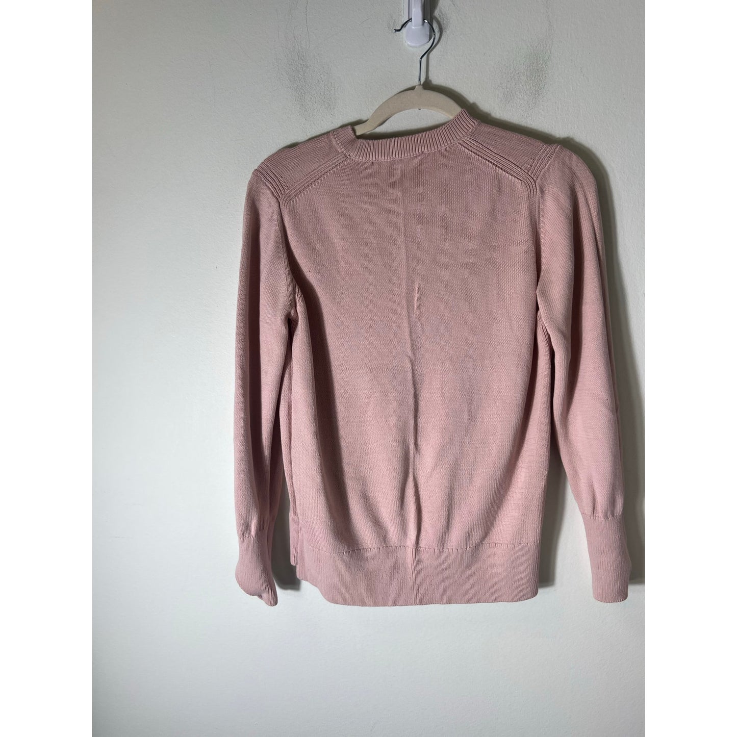 Everlane Pink Long Sleeve Cotton Sweater Sz M