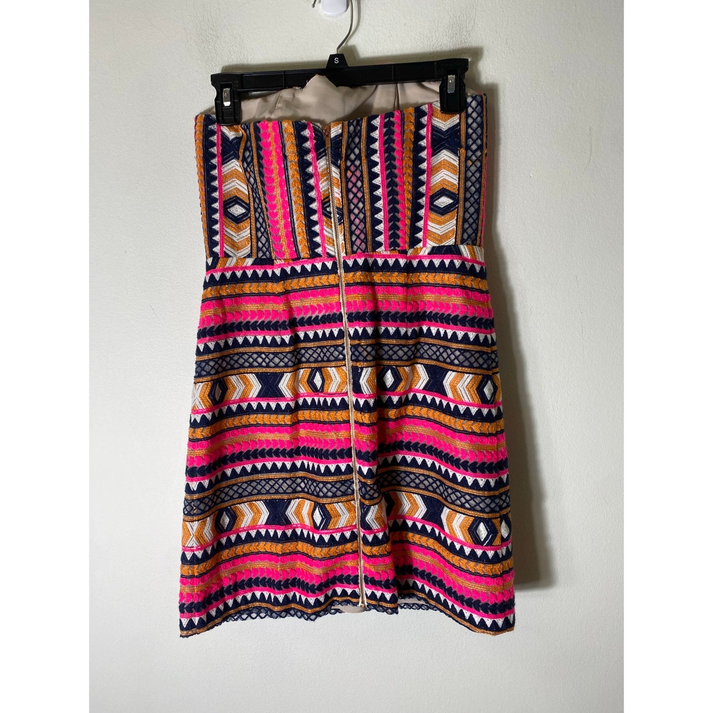 Alice and Trixie Multi Color Embroidery Strapless Dress Sz xs