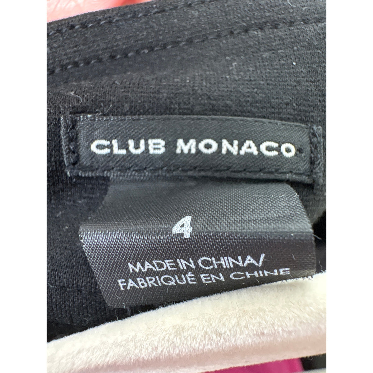 Club Monaco Black Sleeveless Knee Length Sheath Dress Sz S