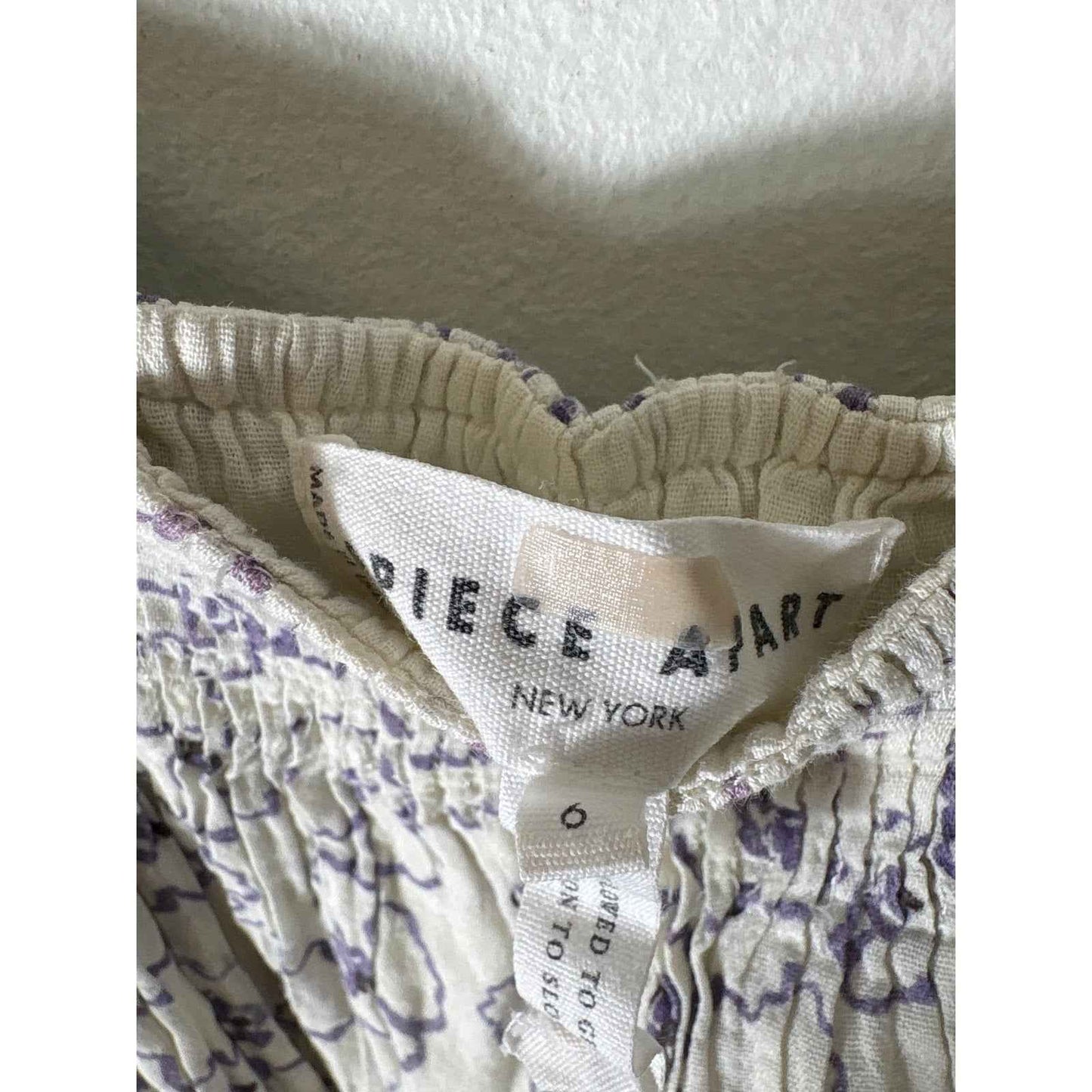 Apiece Apart Lavendar Floral Cream Maxi Dress Sz 6