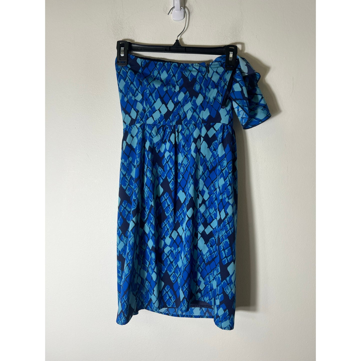 Ginanni Bini Blue One Shoulder Mini Dress Sz 0