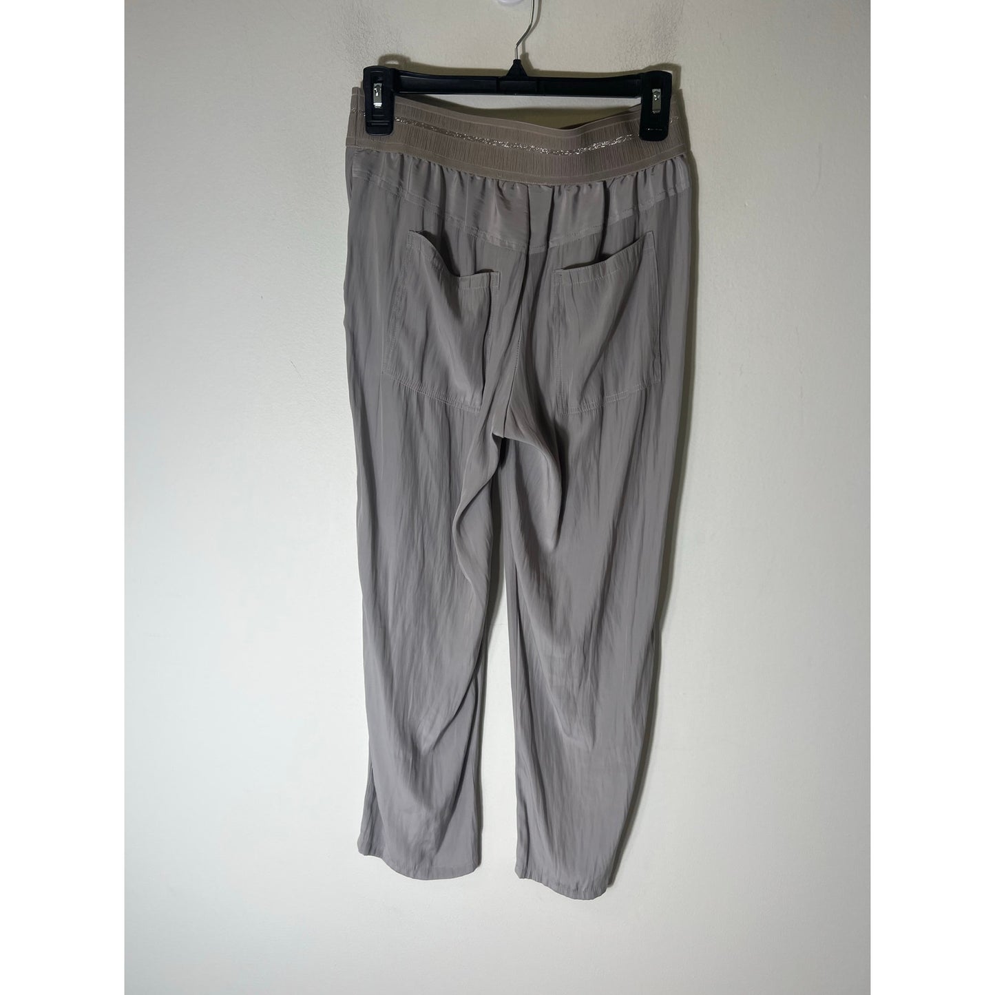 Loa & Sophie New York Silky Loose Fit Gray Elastic Waist Pants Sz XS