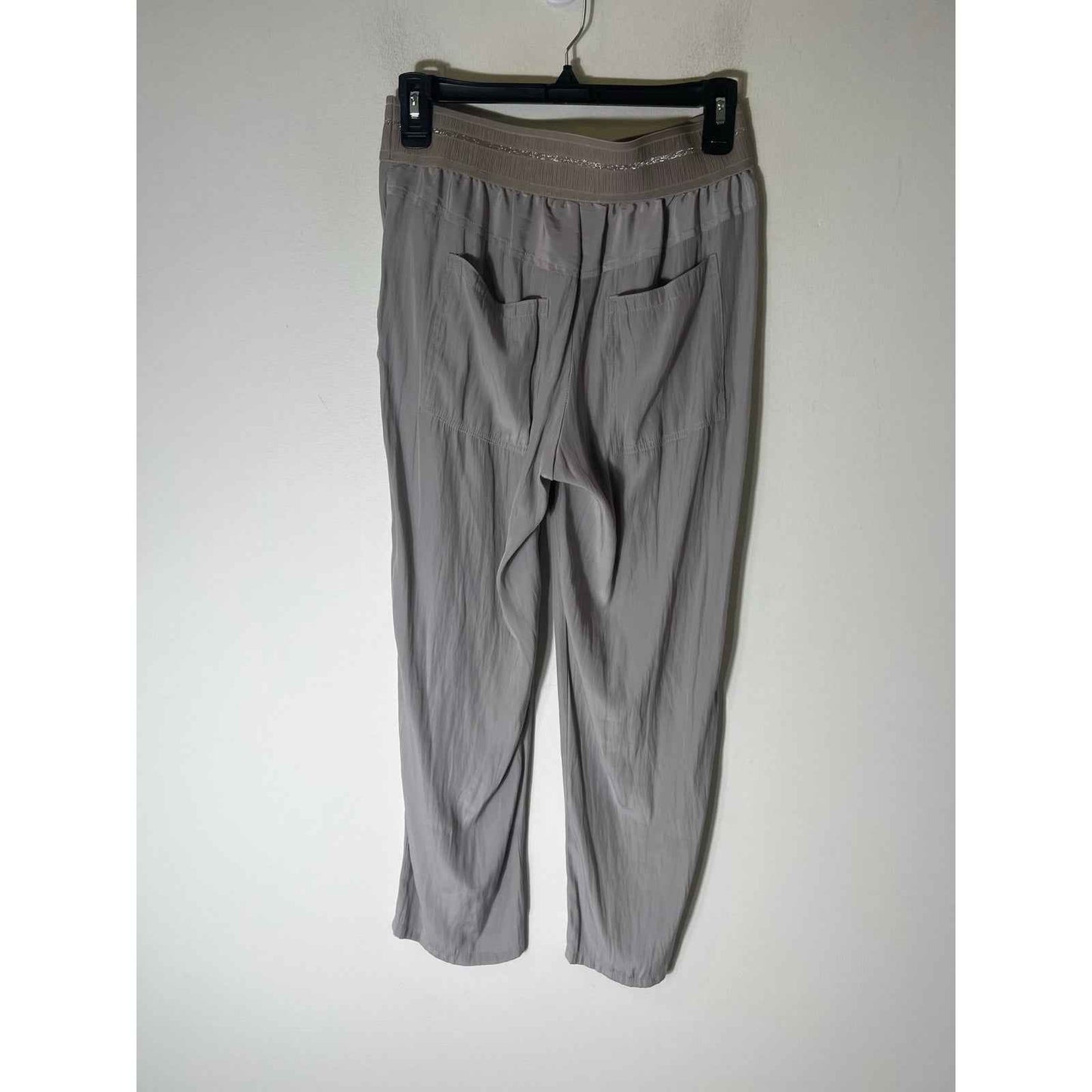 Lola & Sophie New York Silky Loose Fit Gray Elastic Waist Pants Sz XS