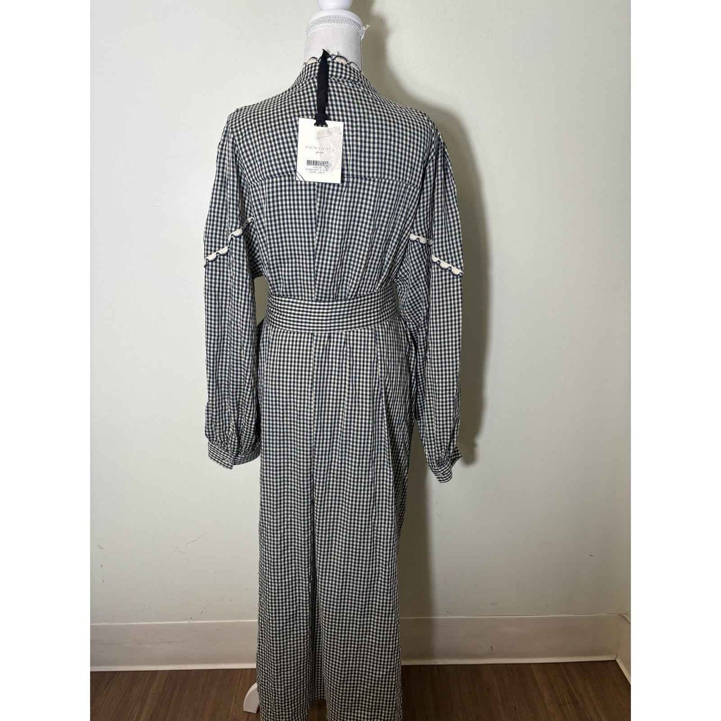 NWT Pomander Place Navy Gingham Jolene Dress Sz XL