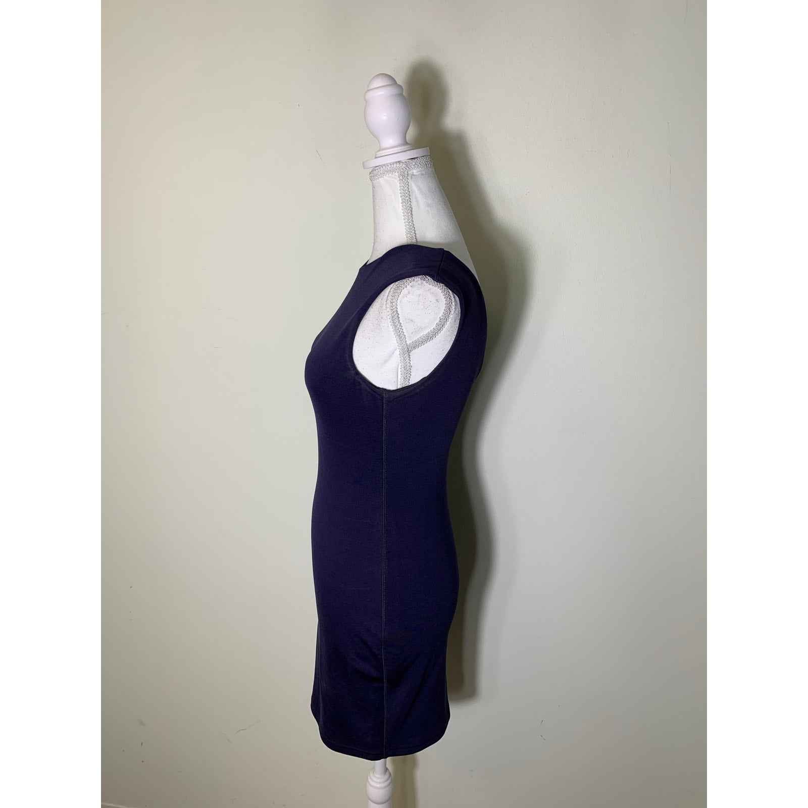 Bec&Bridge Navy Sleevess Body Con Mini Dress Sz 4