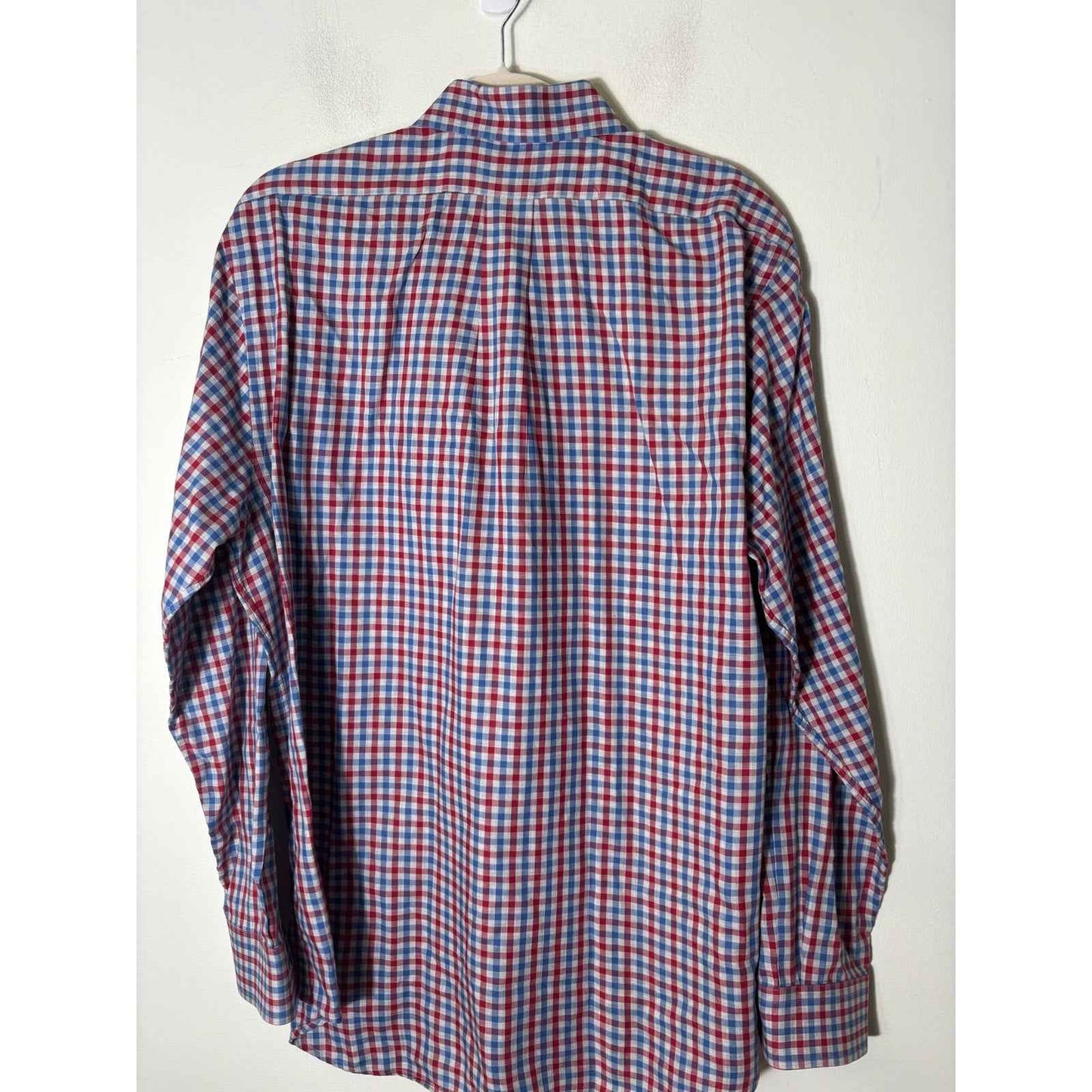 Mens Vineyard Vines Slim Fit Red and Blue Plaid Shirt Sz L