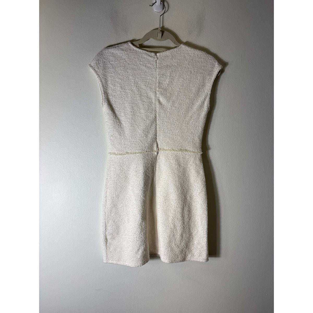 Zara Winter White Terry Cloth Mini Dress Sz S