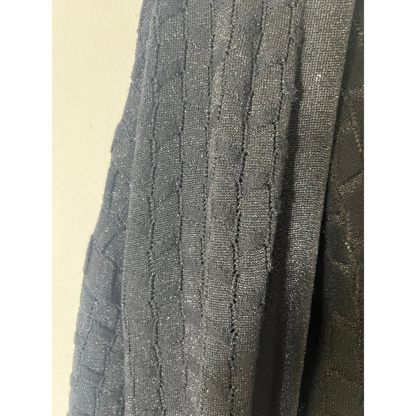 Mel & Lisa Black Metallic Cardigan Sz XL