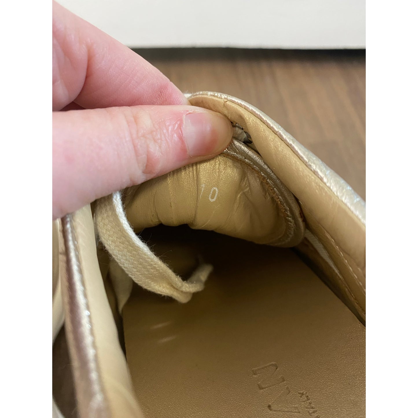 Hoonan Gold Italian Platform Sneakers Sz 10