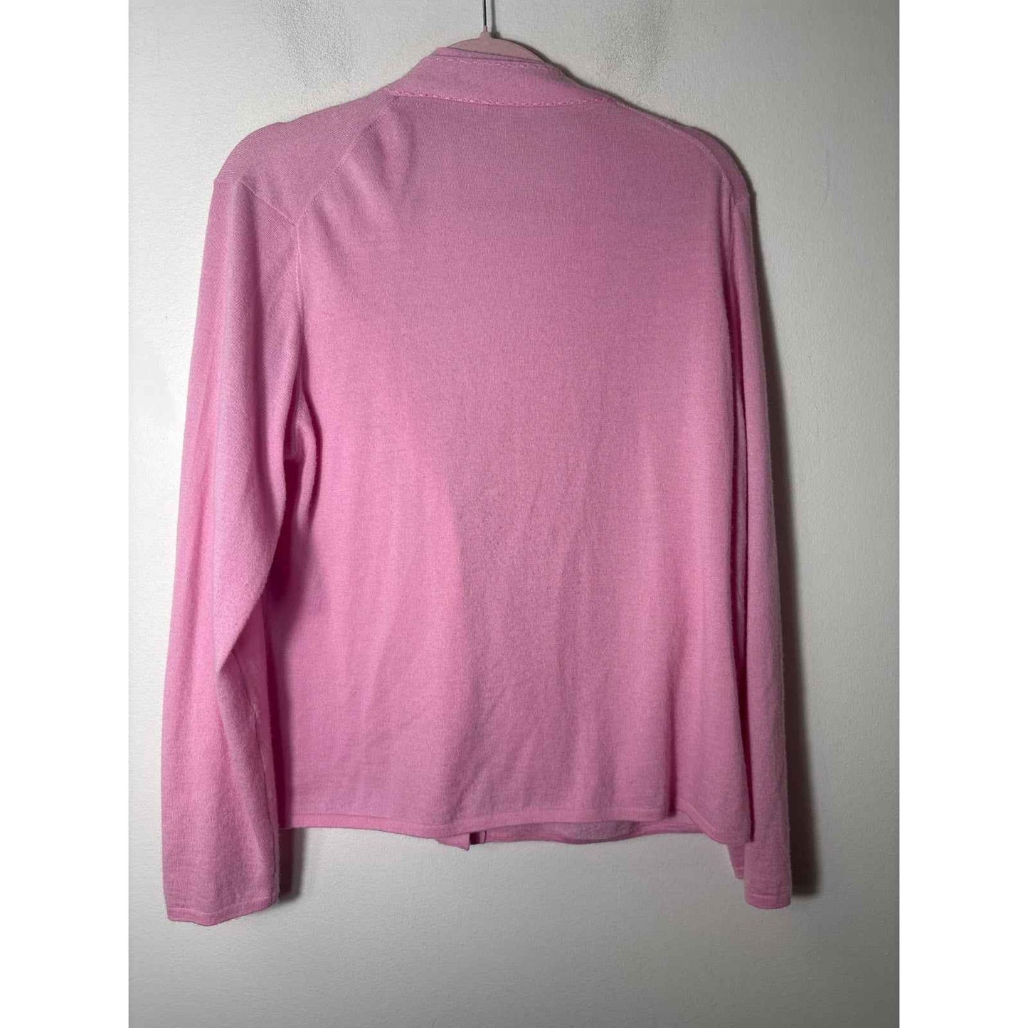 Escada Pink Long Sleeve Cashmere Cardigan Sz 46
