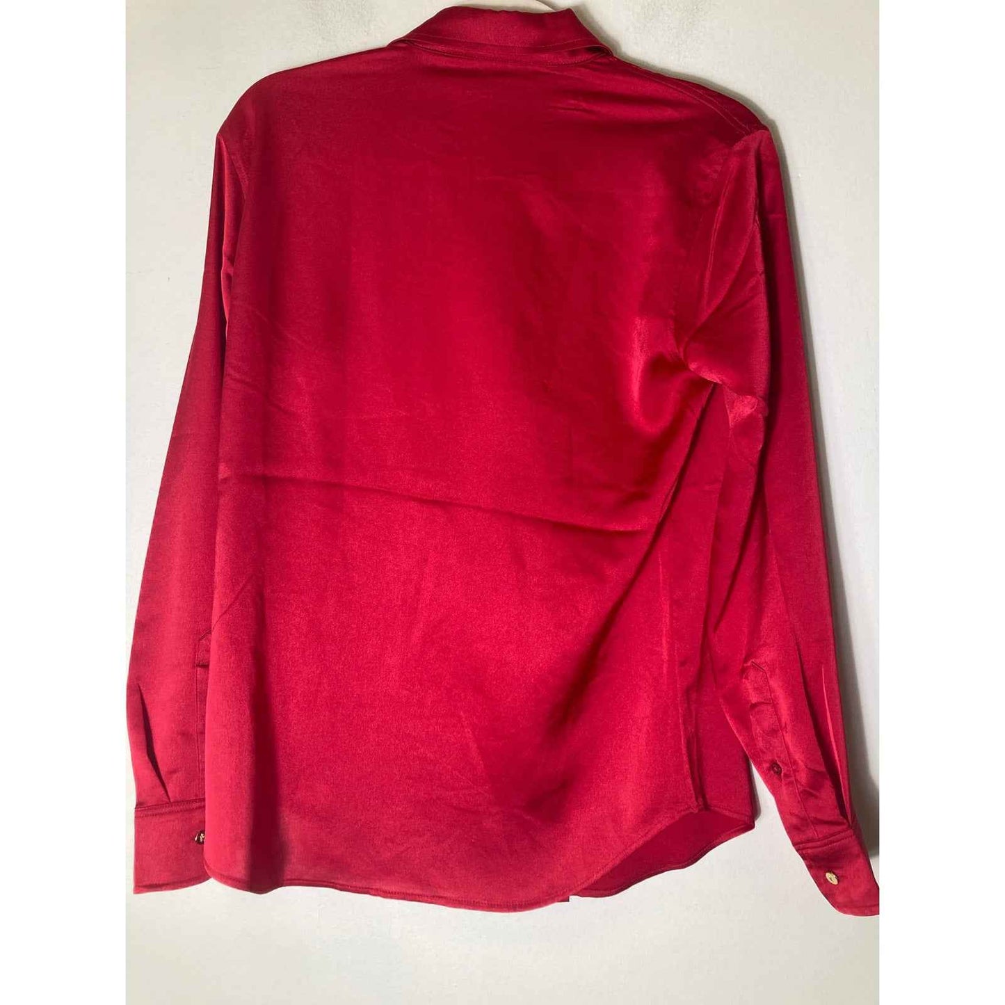 Lauren Ralph Lauren Crimson Red Long Sleeve Button Up Shirt Sz S
