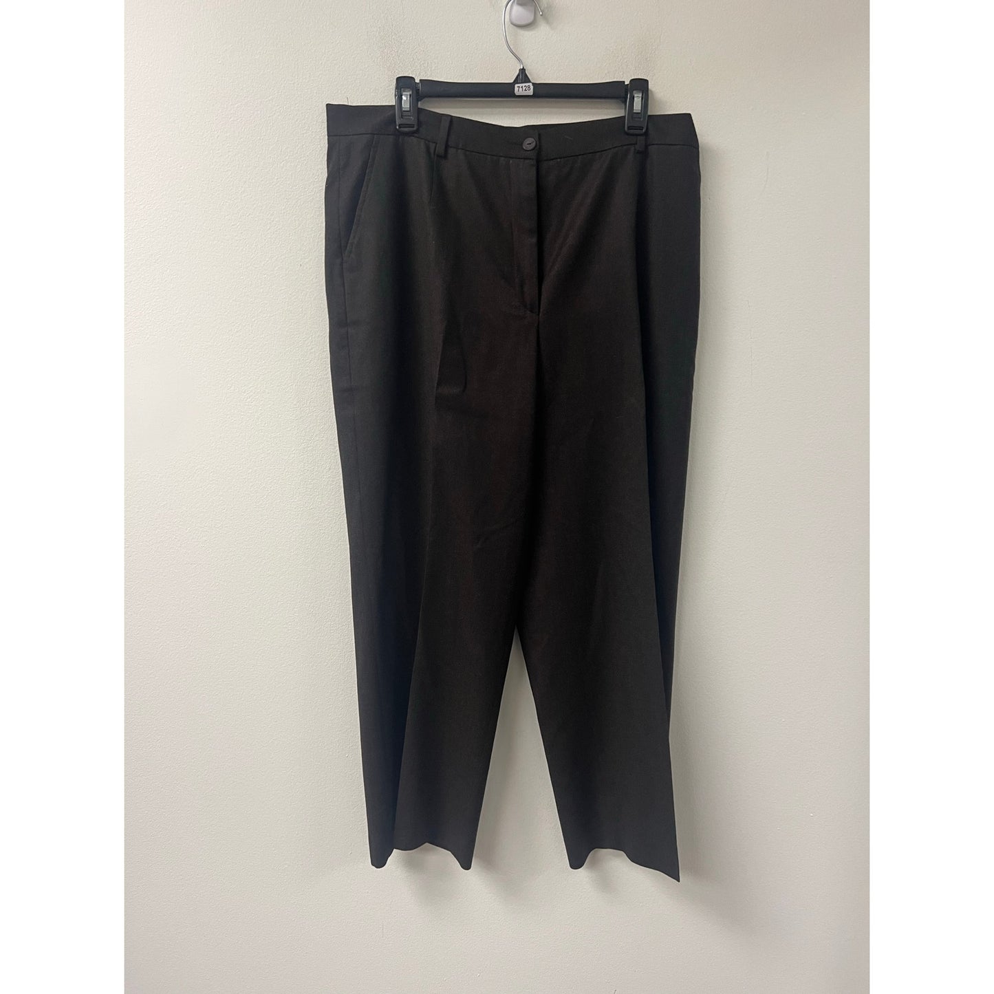 Zanella Brown Slacks Wool Blend Sz 14