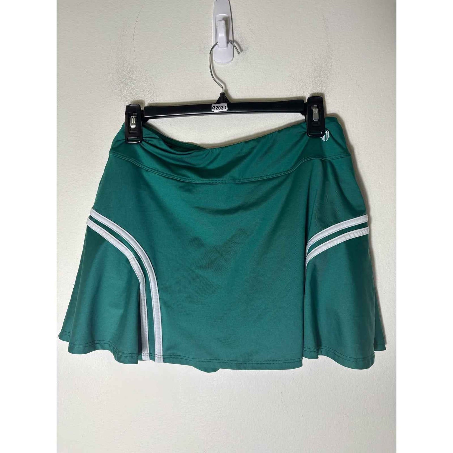 Eleven Green with White Stripe Tennis Skirt Sz M