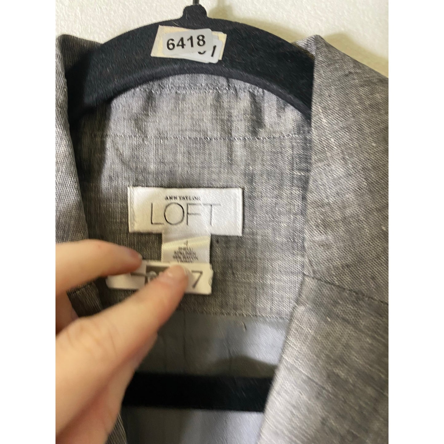 Ann Taylor Grey Lined Jacket. Sz 4