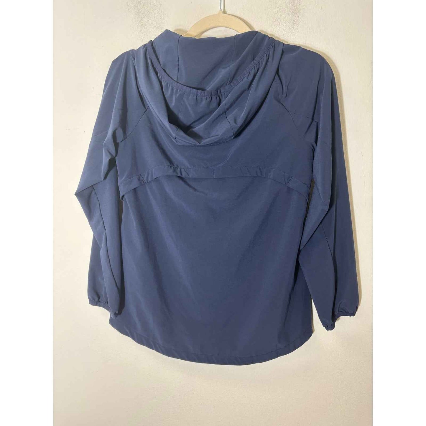 We Wander Navy Lightweight Hooded Zip Jacket Sz XS