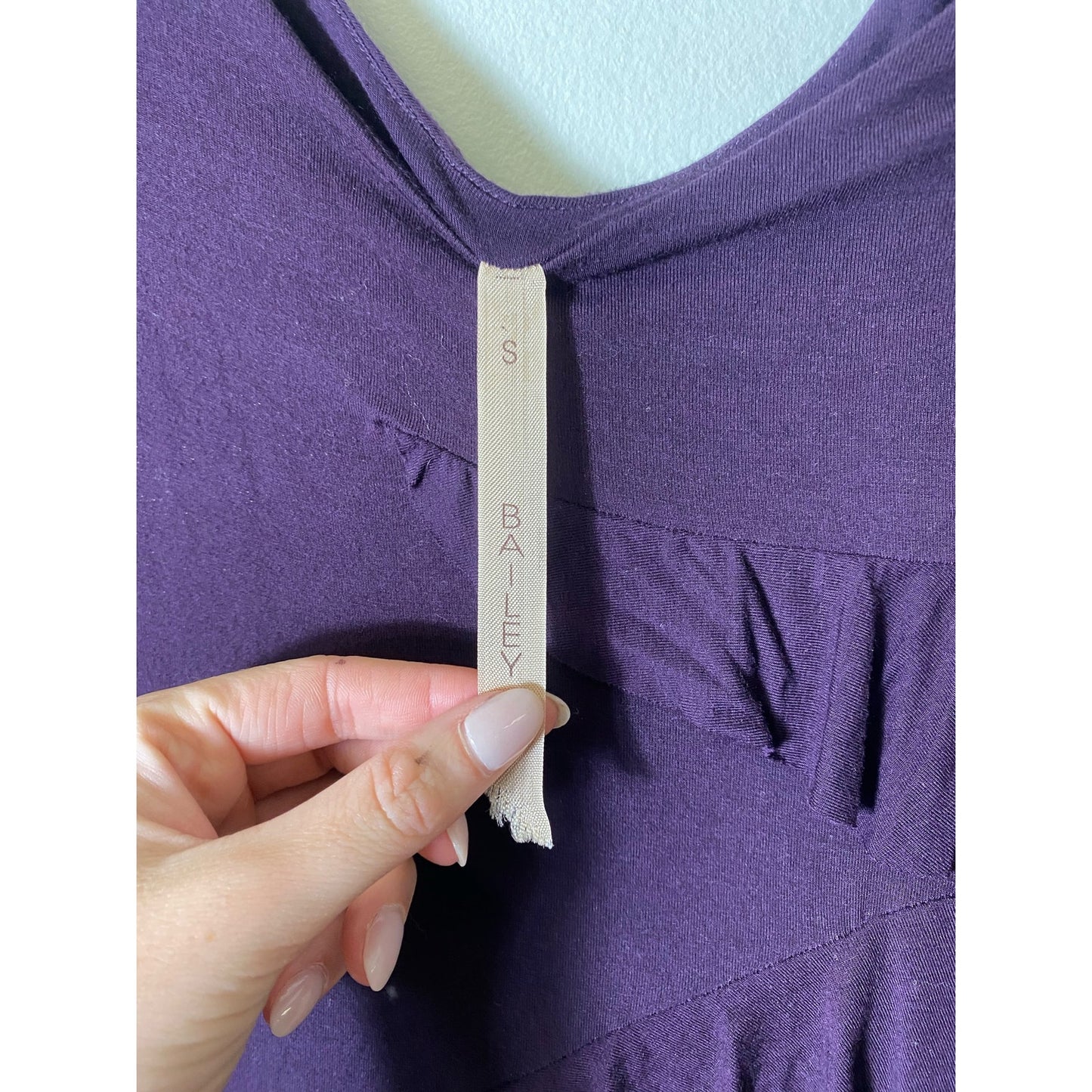 Bailey 44 Purple Long Sleeve Knee Length Dress Sz S