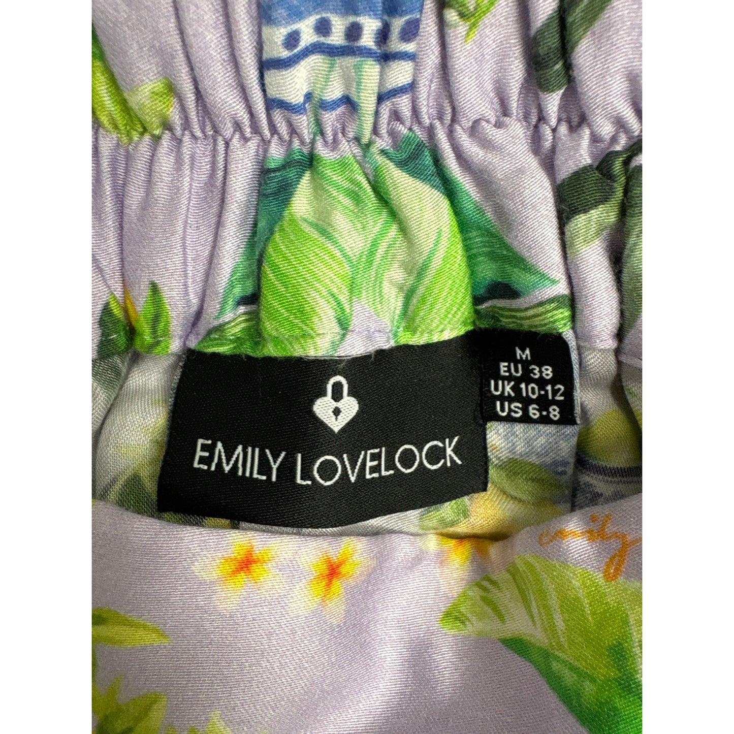 Emily Lovelock Purple Lemon and Lime Maxi Skirt Sz 6/8